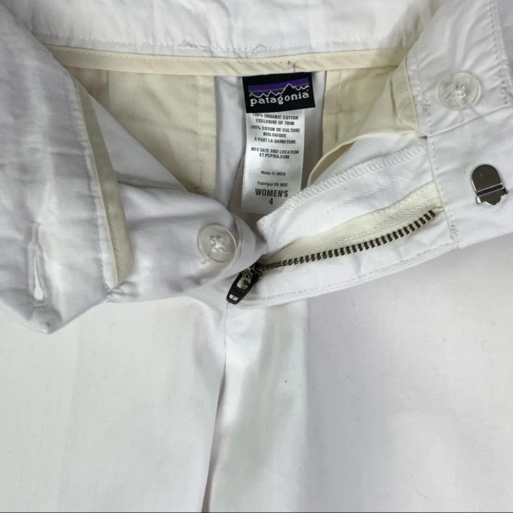 Patagonia White Organic Cotton 10” Inseam Bermuda Short Cruise, Resort Wear Sz 4